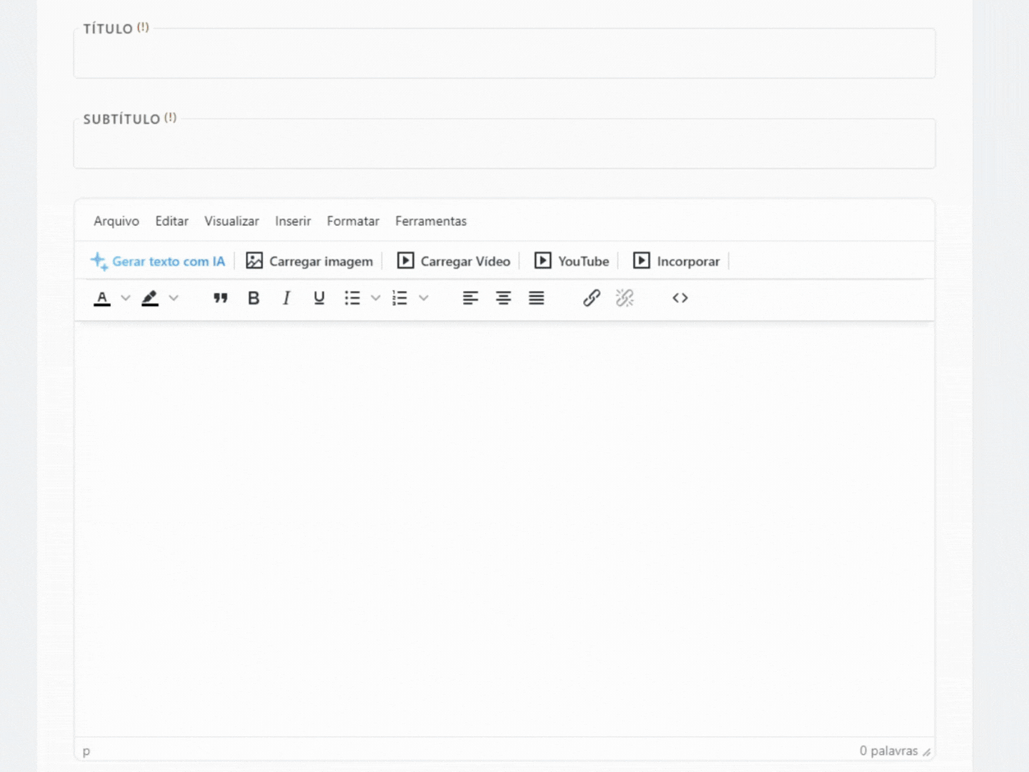 Editor com Iteligência Artificial