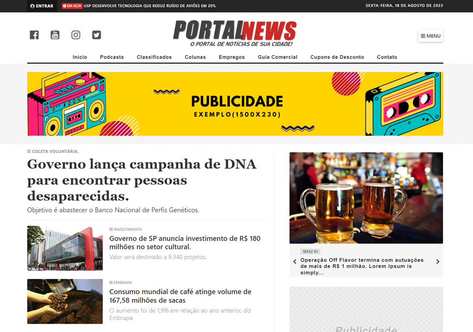 Site de notícias modelo 01