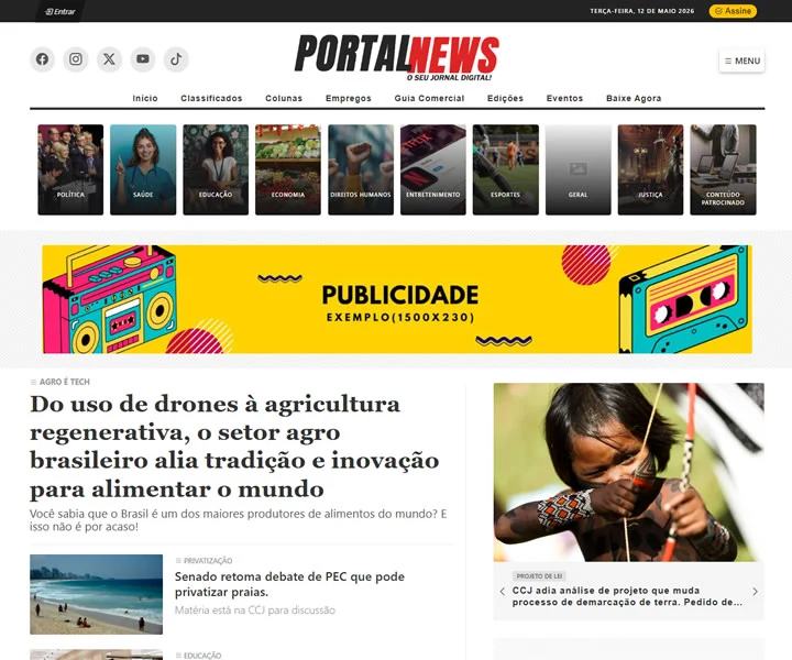 Site de notícias modelo 01