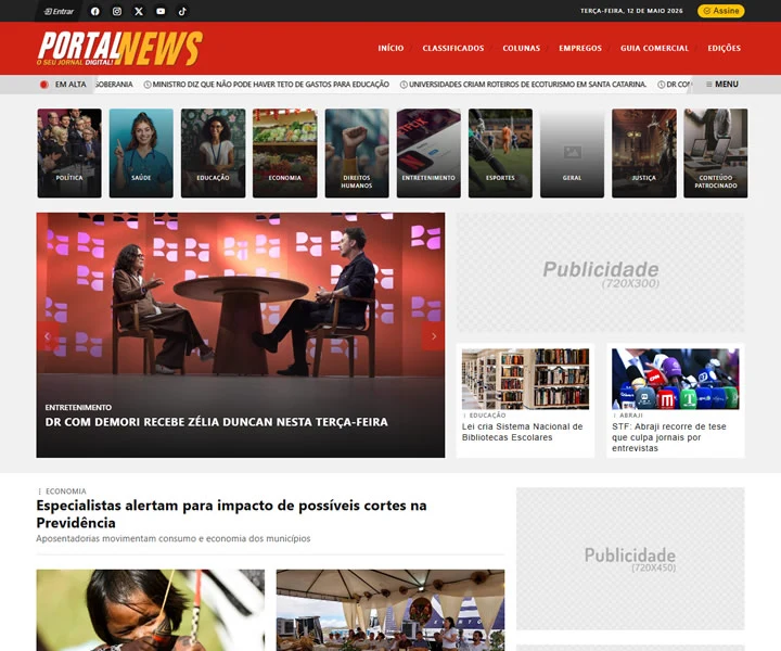 Site de notícias modelo 01