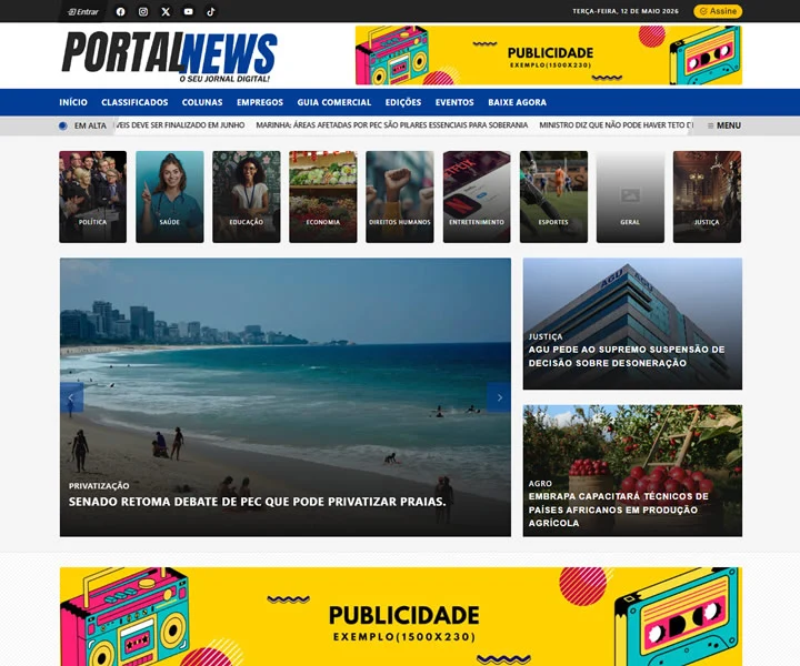 Site de notícias modelo 01